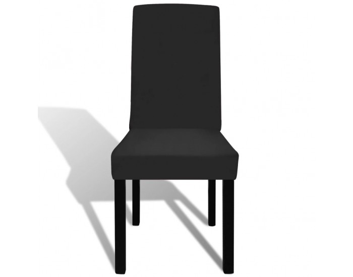 Sonata Покривни калъфи за столове, еластични, 4 бр, черни -