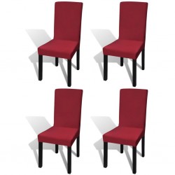 Sonata Покривни калъфи за столове, еластични, 4 бр, бордо - Калъфи за мебели