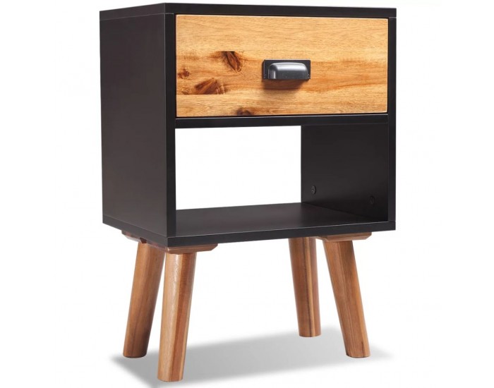 Sonata H Нощно шкафче, акациево дърво масив, 40x30x57 см