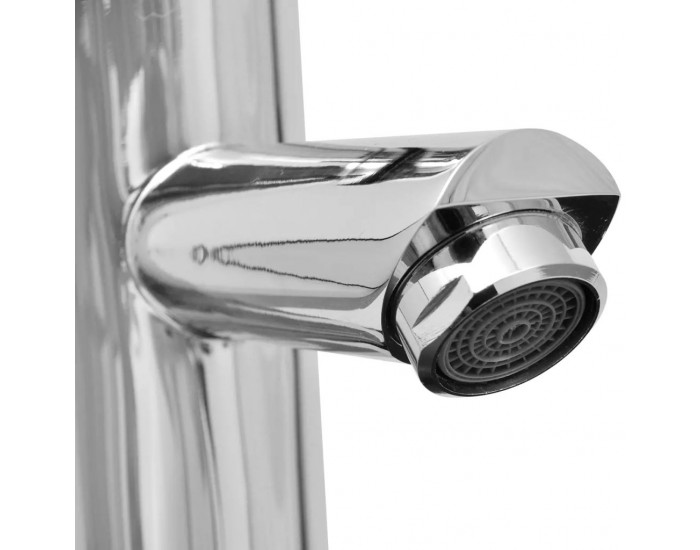 Sonata Комплект мебели за баня, с мивки и кранове, черен, 10 части -