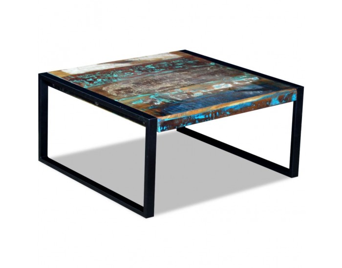 Sonata H Маса за кафе, регенерирано дърво масив, 80x80x40 cм