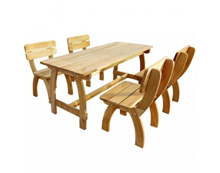 Sonata Градински трапезен комплект, 5 части, импрегниран бор -