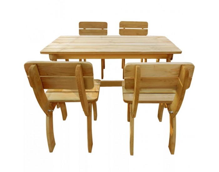 Sonata Градински трапезен комплект, 5 части, импрегниран бор -