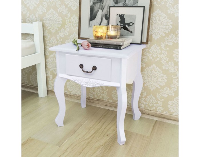 Sonata H Нощни шкафчета, 2 бр, МДФ, бели