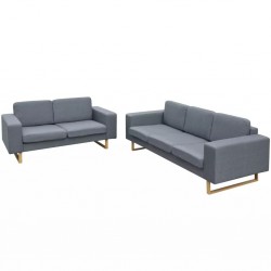 Sonata Комплект дивани, двуместен и триместен, светло сиво - Мека мебел