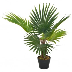 Sonata Изкуствено растение палма със саксия, зелено, 70 см - Декорации