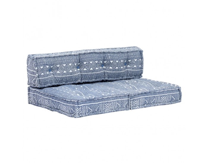 Sonata Палетна възглавница за диван, индиго, текстил, пачуърк -
