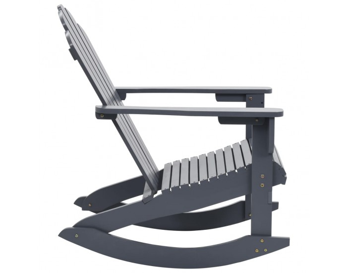 Sonata Градински люлеещ стол, дърво, сив -