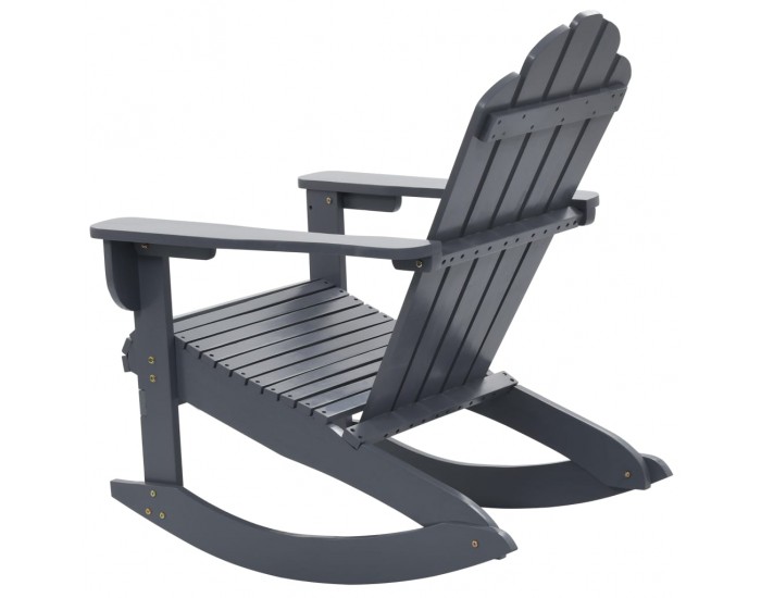 Sonata Градински люлеещ стол, дърво, сив -