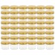 Sonata Стъклени буркани за сладко със златисти капачки, 48 бр, 110 мл -