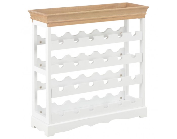 Sonata Шкаф за вино, бял, 70x22,5x70,5 см, МДФ -