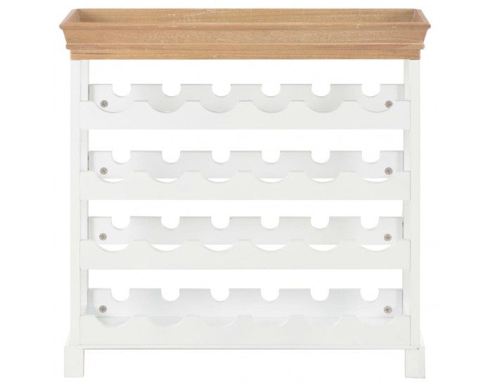 Sonata Шкаф за вино, бял, 70x22,5x70,5 см, МДФ -