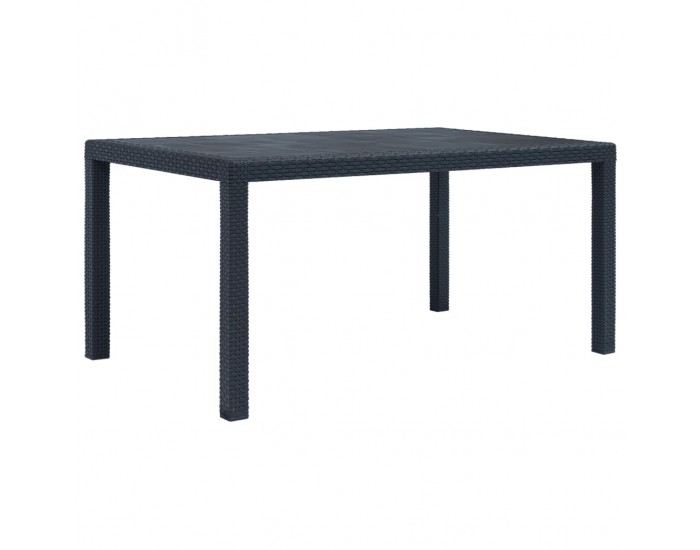 Sonata Външен трапезен комплект 7 части пластмаса антрацит ратанов вид -