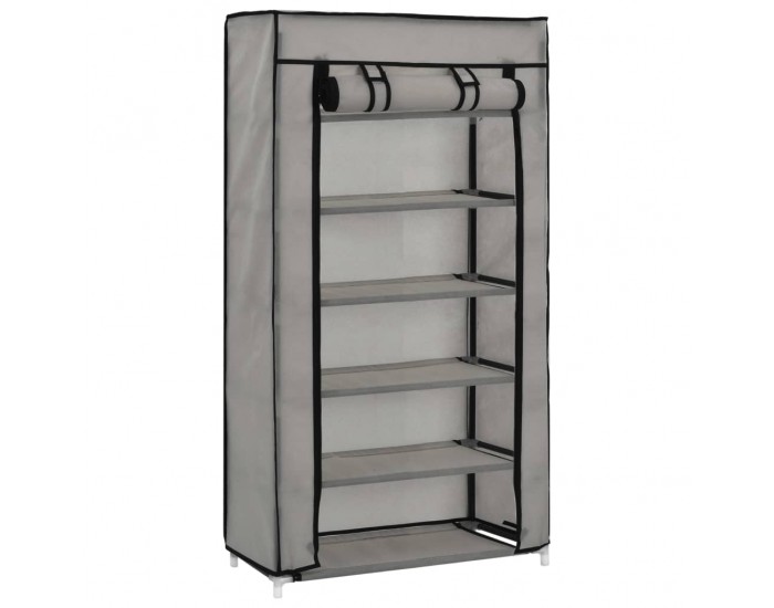Sonata Шкаф за обувки с покривало, сив, 58х28х106 см, плат -