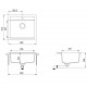 Sonata Гранитна кухненска мивка с едно корито, бежова -