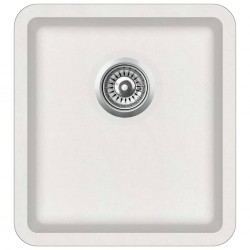 Sonata Гранитна кухненска мивка с едно корито, бяла - Мивки