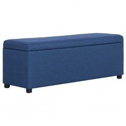 Sonata Пейка с отделение за съхранение, 116 см, синя, полиестер - Мека мебел