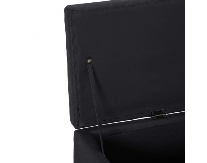 Sonata Пейка с отделение за съхранение, 116 см, черна, полиестер -