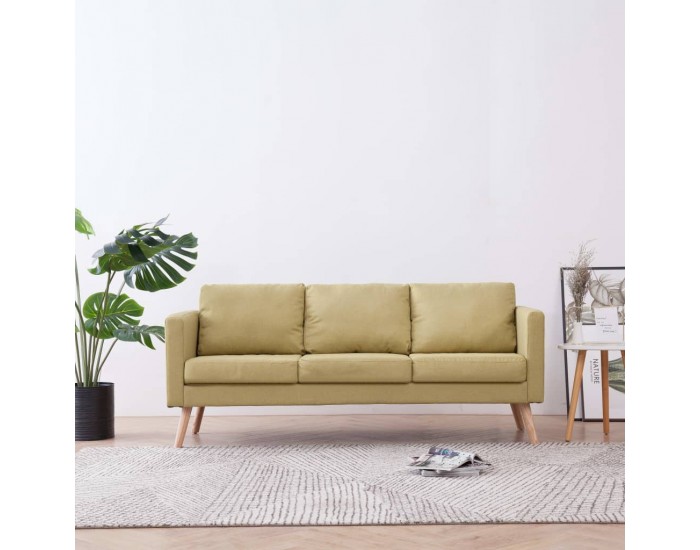 Sonata 3-местен диван, текстил, зелен -