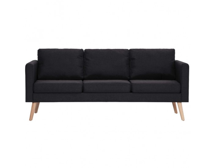 Sonata 3-местен диван, текстил, черен -