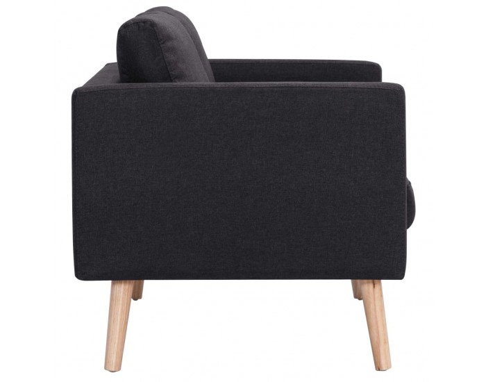 Sonata 3-местен диван, текстил, черен -