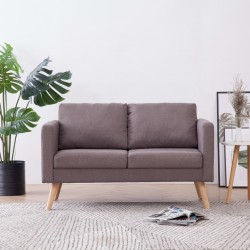 Sonata 2-местен диван, текстил, таупе - Мека мебел