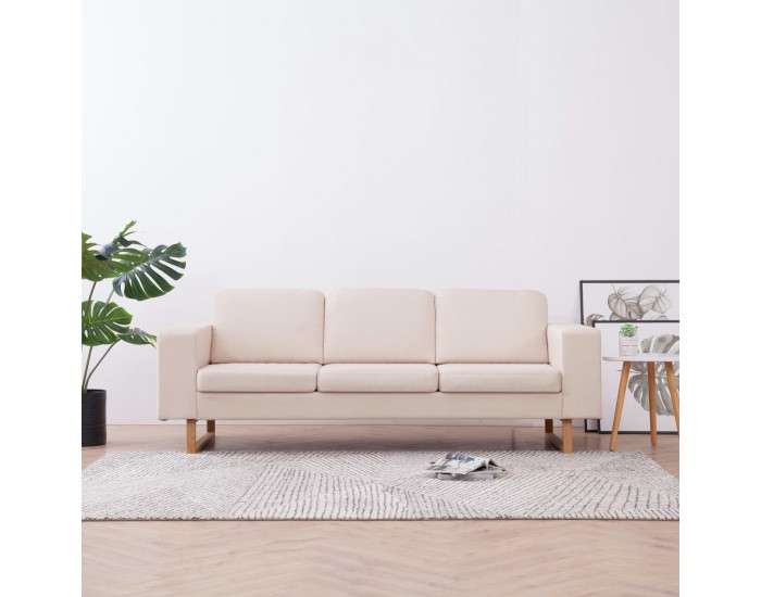 Sonata 3-местен диван, текстил, кремав -