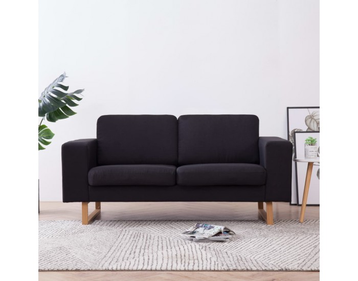 Sonata 2-местен диван, текстил, черен -