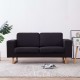 Sonata 2-местен диван, текстил, черен -
