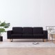 Sonata 3-местен диван, текстил, черен -