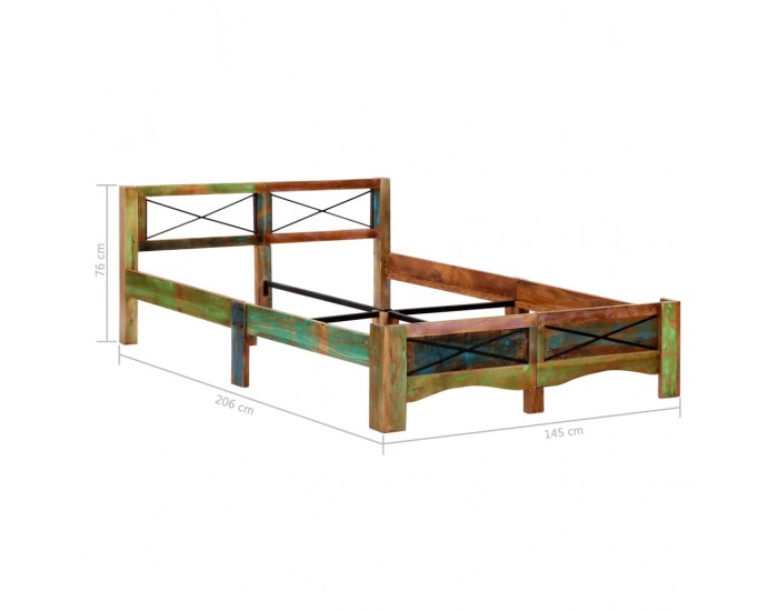 Sonata Рамка за легло, регенерирано дърво масив, 140x200 cм -