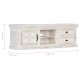 Sonata ТВ шкаф, бял, 120x30x40 см, мангово дърво масив -