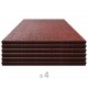 Sonata Ударопоглъщащи каучукови плочи, 24 бр, 50x50x3 см, червени -