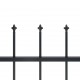 Sonata Градинска ограда с пики, стомана, 1,7 x 0,6 м, черна -