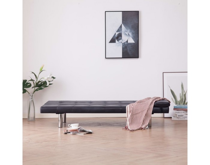 Sonata Разтегателен диван с две възглавници, кафяв, изкуствена кожа -