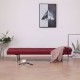 Sonata Разтегателен диван с две възглавници, виненочервен, полиестер -