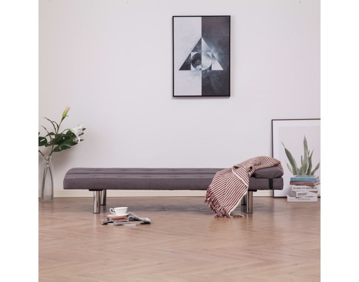 Sonata Разтегателен диван с две възглавници, таупе, полиестер -