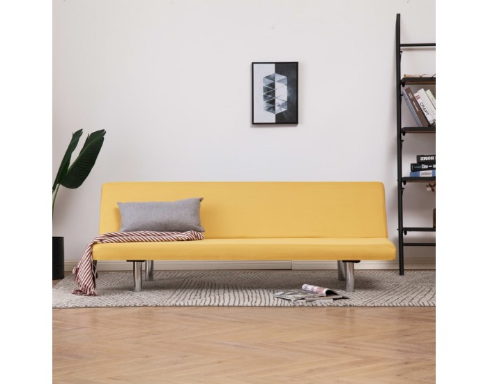 Sonata Разтегателен диван, жълт, полиестер -