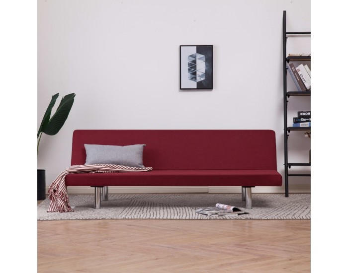 Sonata Разтегателен диван, червен, полиестер -