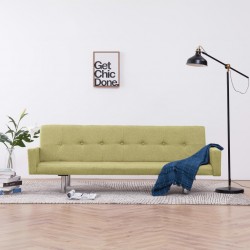 Sonata Разтегателен диван с подлакътници, зелен, полиестер - Дивани