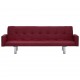 Sonata Разтегателен диван с подлакътници, виненочервен, полиестер -