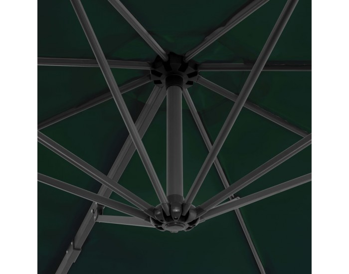 Sonata Градински чадър с преносима основа, зелен -