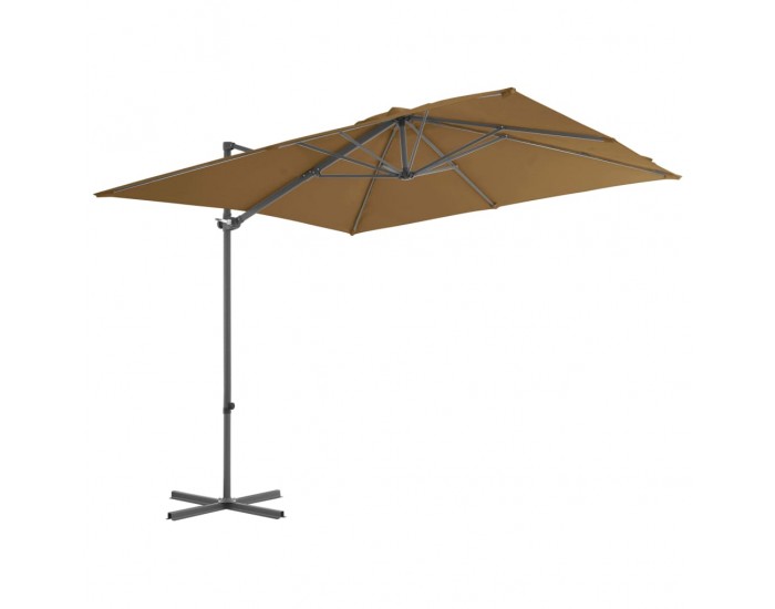 Sonata Градински чадър с преносима основа, таупе -