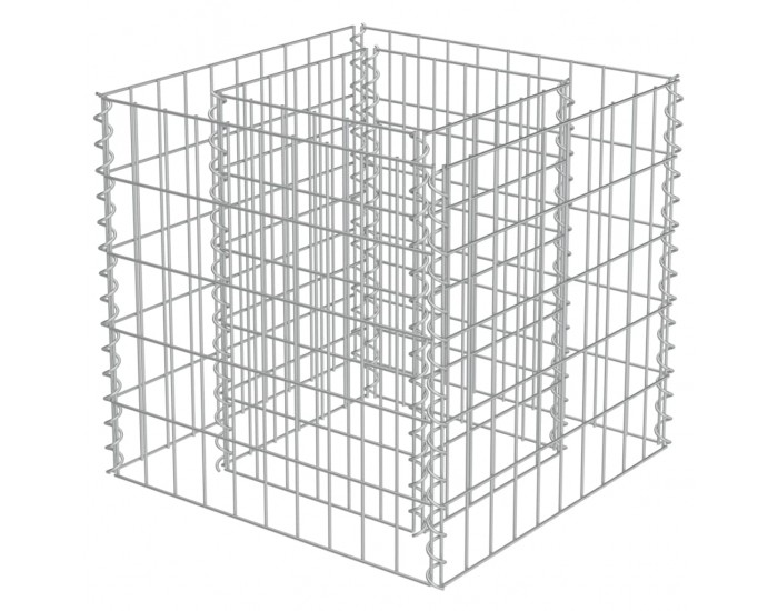 Sonata Габион плантер, поцинкована стомана, 50x50x50 cм - Sonata Габион плантер, поцинкована стомана, 50x50x50 cм -