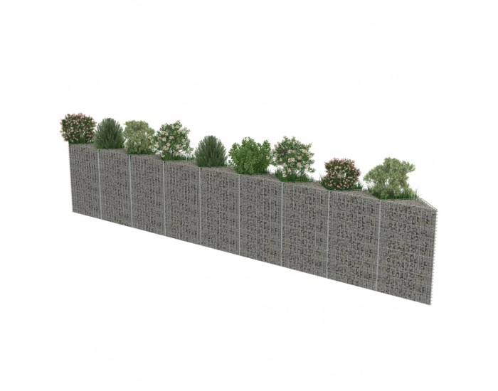 Sonata Габионна стена, поцинкована стомана, 630х30х100 см -