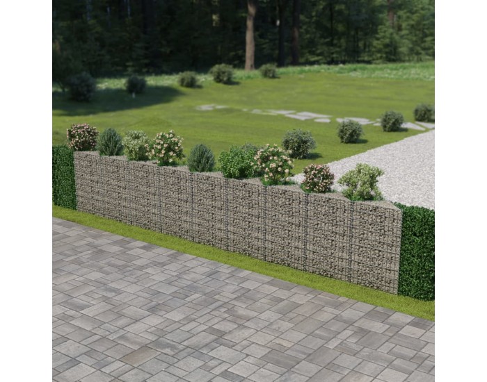 Sonata Габионна стена, поцинкована стомана, 630х30х100 см -