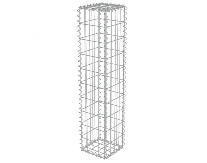 Sonata Габионна стена с капаци, поцинкована стомана, 20x20x100 см -