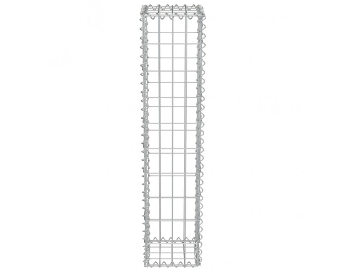 Sonata Габионна стена с капаци, поцинкована стомана, 20x20x100 см -