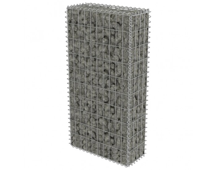 Sonata Габионна стена с капаци, поцинкована стомана, 50x20x100 см -
