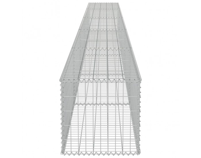 Sonata Габионна стена с капаци, поцинкована стомана, 600х50х50 см -